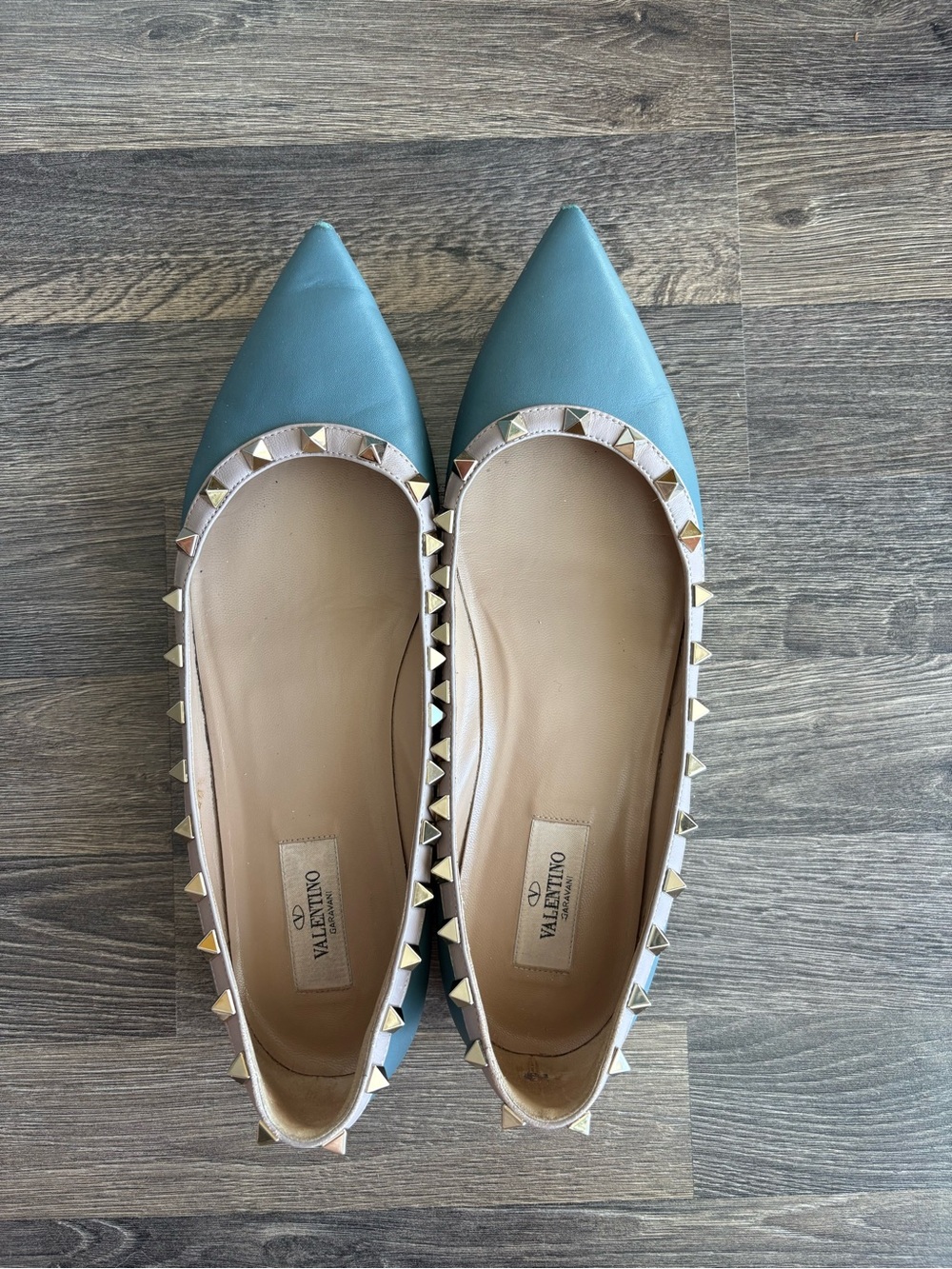 Valentino Rockstud Leather Flats